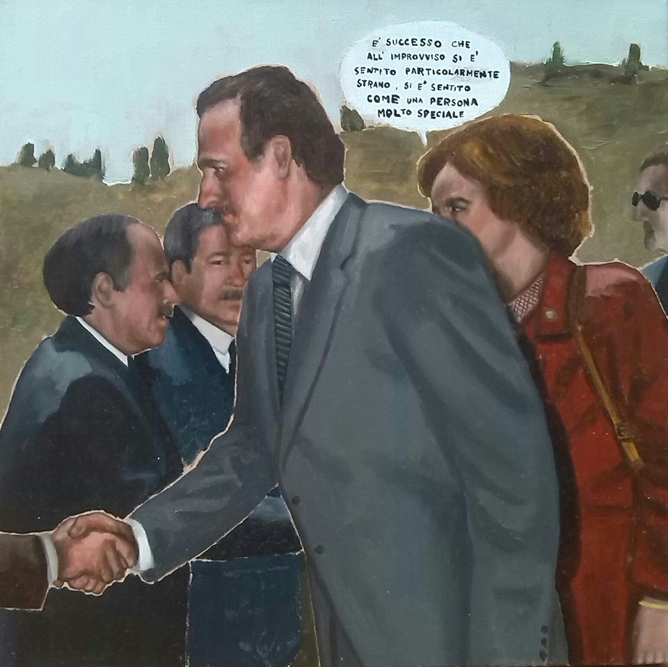 Roberto Chiabrera, Projema series (2006; olio su tela, 30 x 31 cm)
