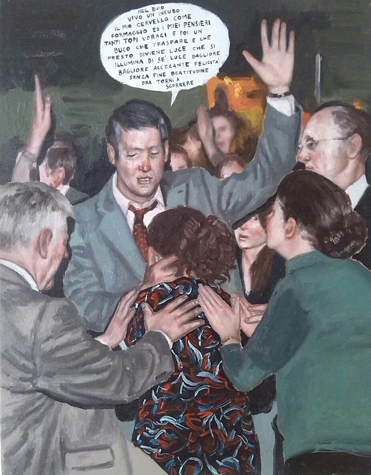 Roberto Chiabrera, Projema series (2006; olio su tela, 27 x 35 cm)
