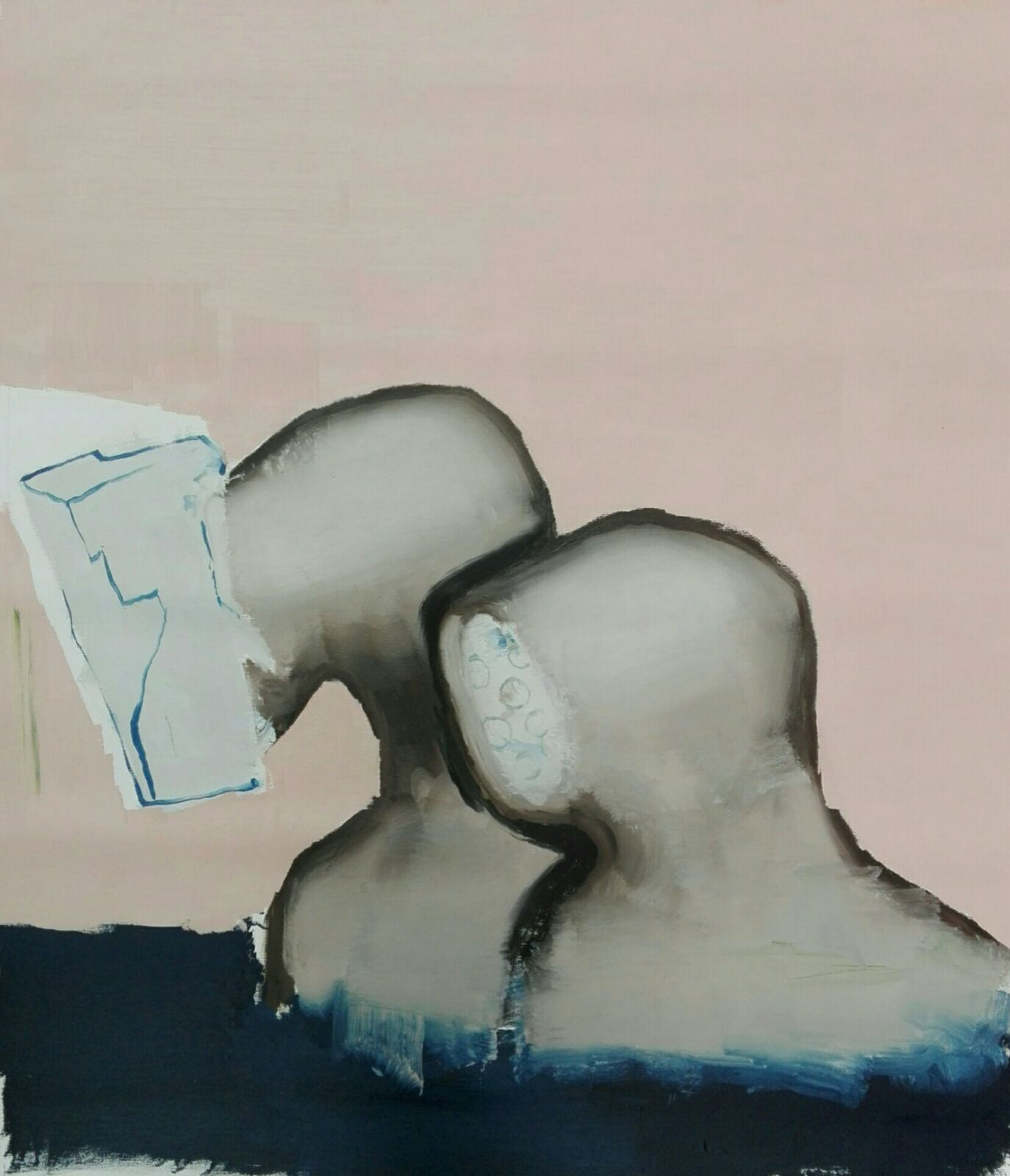 Roberto Chiabrera, Vision (2016; olio su tela, 80 x 80 cm)
