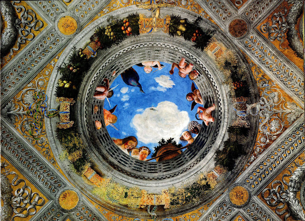 Andrea Mantegna, Oculo della Camera degli Sposi (1465-1474; affresco; Mantova, Castello di San Giorgio)
