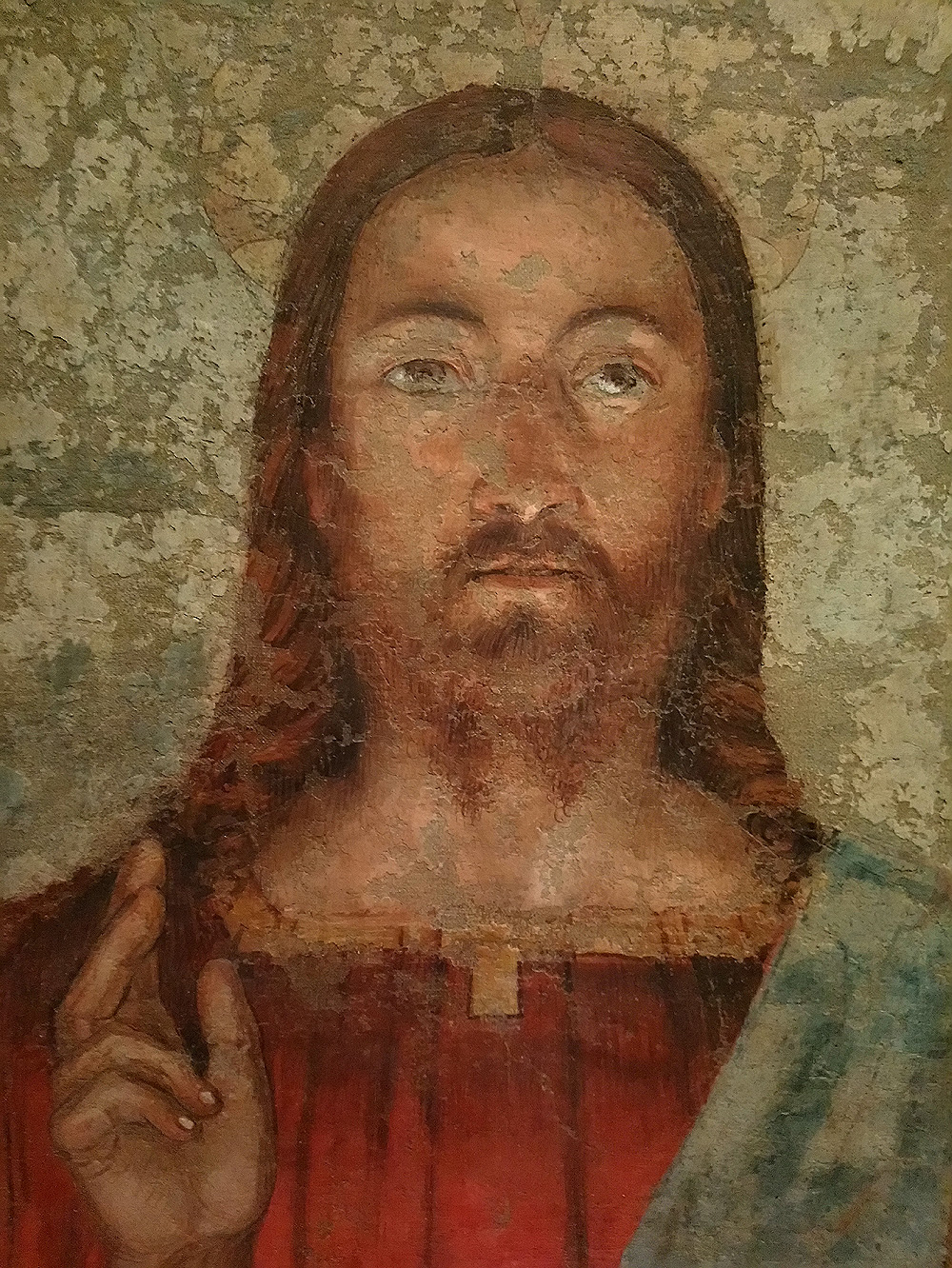 Melozzo da Forlì, Salvator Mundi (1475-1485; affresco staccato riportato su tela; Perugia, Galleria Nazionale dell'Umbria)