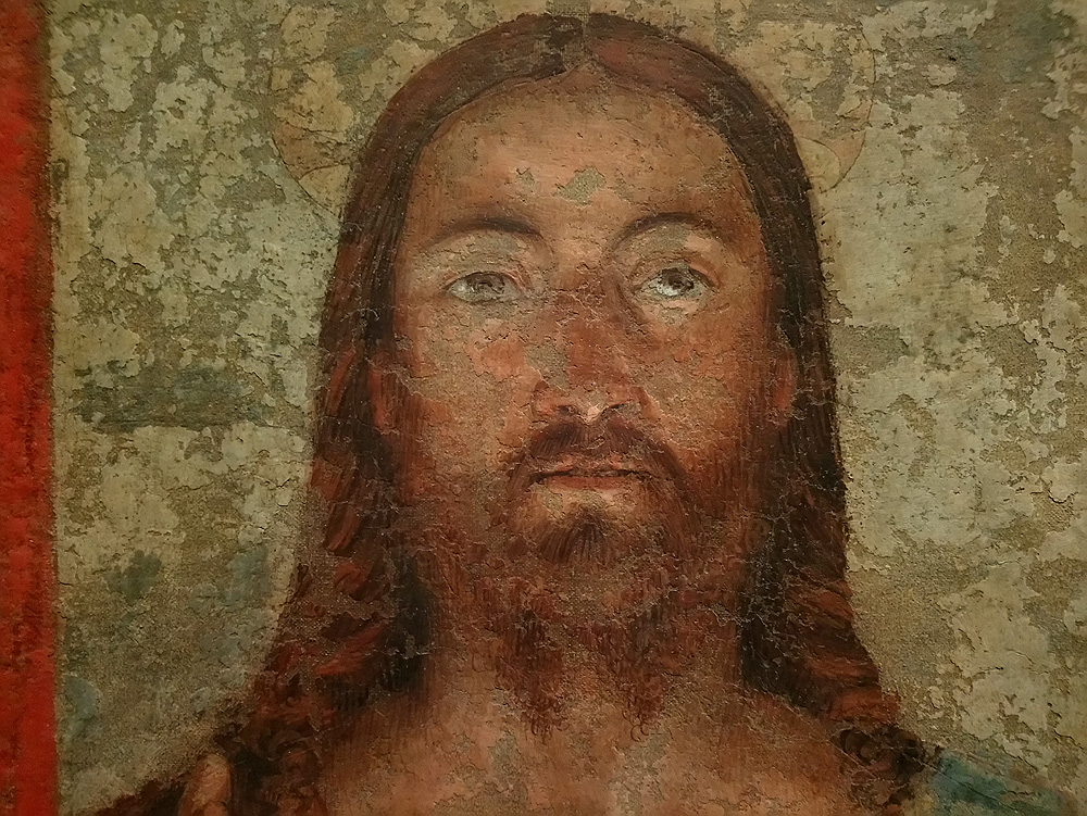 Melozzo da Forlì, Salvator Mundi (1475-1485; affresco staccato riportato su tela; Perugia, Galleria Nazionale dell'Umbria)