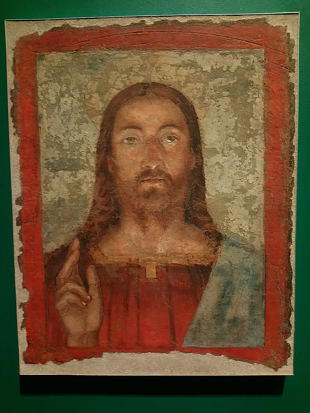 Melozzo da Forlì, Salvator Mundi (1475-1485; affresco staccato riportato su tela; Perugia, Galleria Nazionale dell'Umbria)