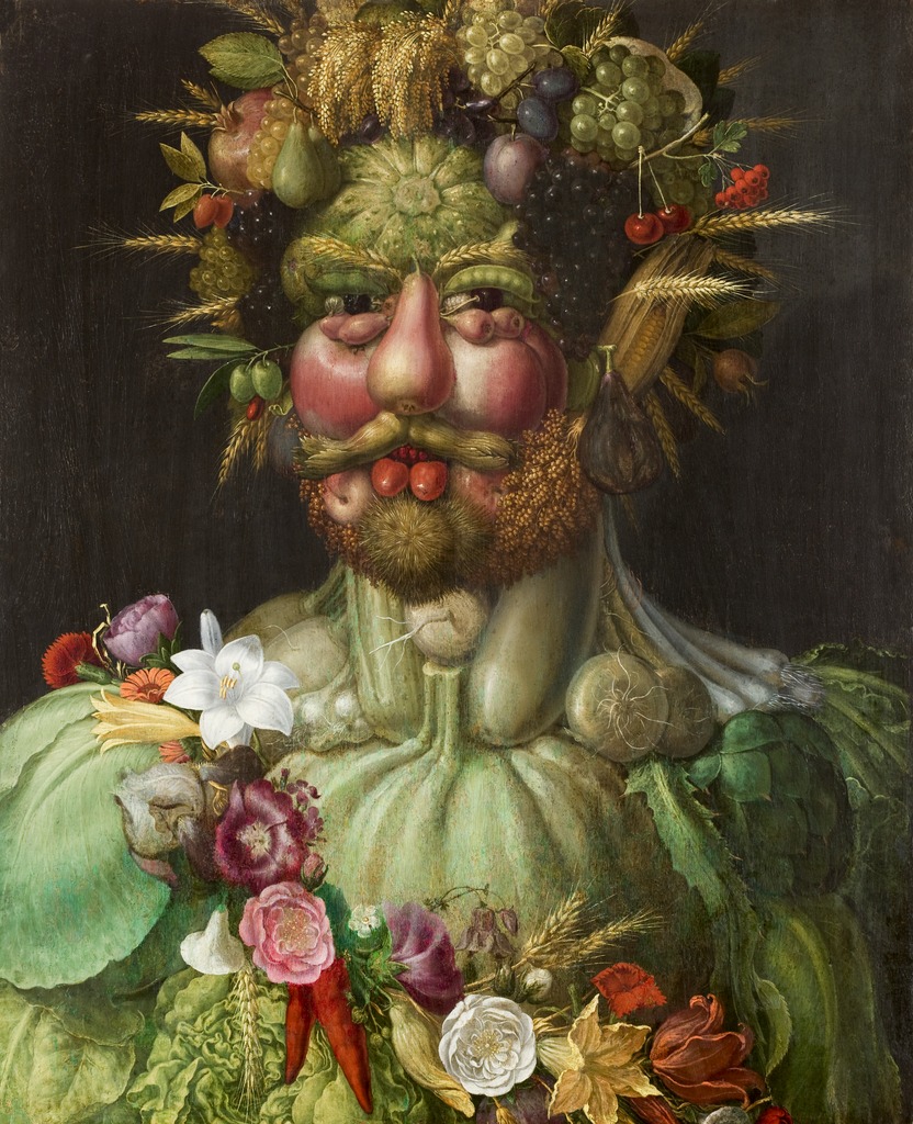 Giuseppe Arcimboldi, Vertumno (1590; olio su tavola, 70 x 58 cm; B&aring;lsta, Castello di Skokloster)