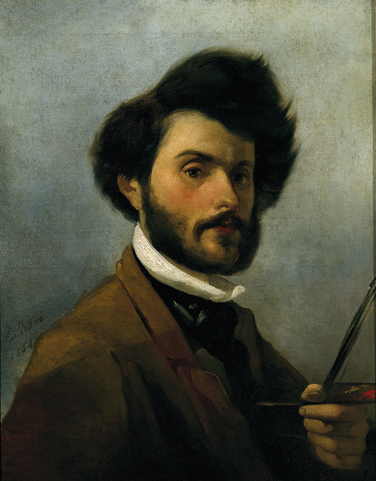 Giovanni Fattori, Autoritratto (1866; olio su tela, 59 x 47 cm; Firenze, Galleria d'arte moderna di Palazzo Pitti)

