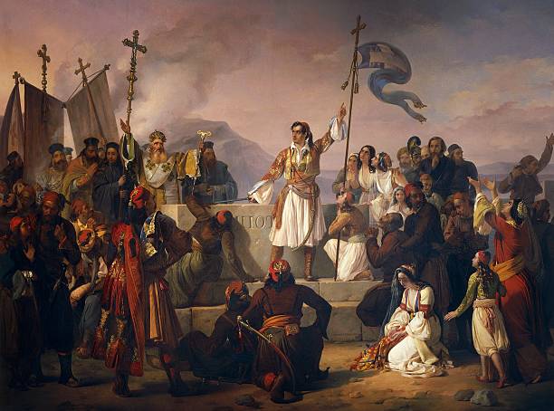 Ludovico Lipparini, Il giuramento di Lord Byron sulla tomba di Markos Botsaris a Missolungi (1850; olio su tela, 250 x 350 cm; Treviso, Museo Civico)
 Ludovico Lipparini, Il giuramento di Lord Byron sulla tomba di Markos Botsaris a Missolungi (1850; olio su tela, 250 x 350 cm; Treviso, Museo Civico)