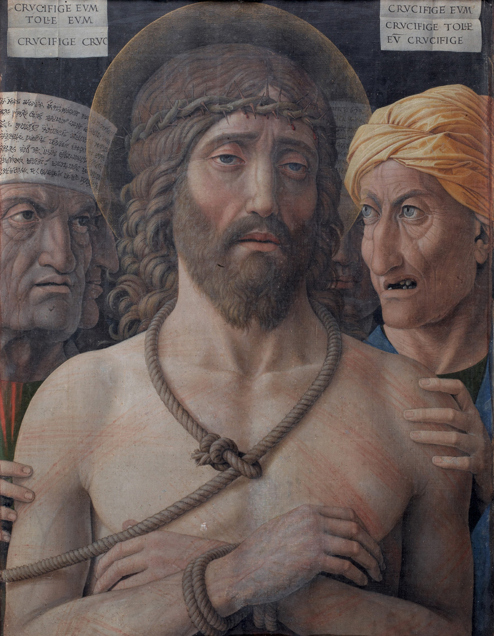 Andrea Mantegna, Ecce Homo (1500 circa; tempera su tela montata su tavola, 54,7 x 43,5 cm; Parigi, Musée Jacquemart-André)
 Andrea Mantegna, Ecce Homo (1500 circa; tempera su tela montata su tavola, 54,7 x 43,5 cm; Parigi, Musée Jacquemart-André)