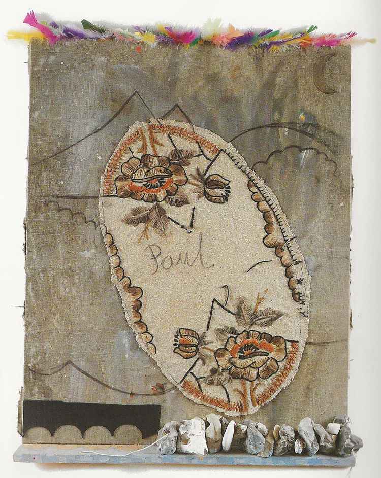 Erik Dietman, Hommage à Gauguin (1981; tecnica mista, 92 x 73 cm). Courtesy of the Galerie Papillon
