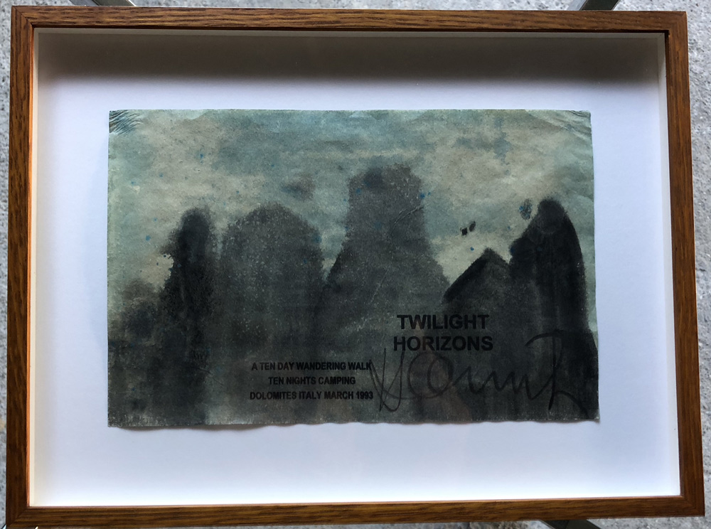 Hamish Fulton, Twilight Horizons Dolomites (1993). Courtesy Michela Rizzo
