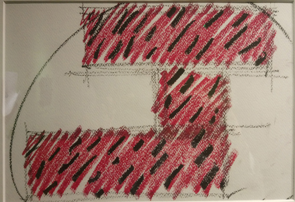 Nicola Carrino, Decostruttivo (2013; tecnica mista, 21,5 x 30,5 cm)
