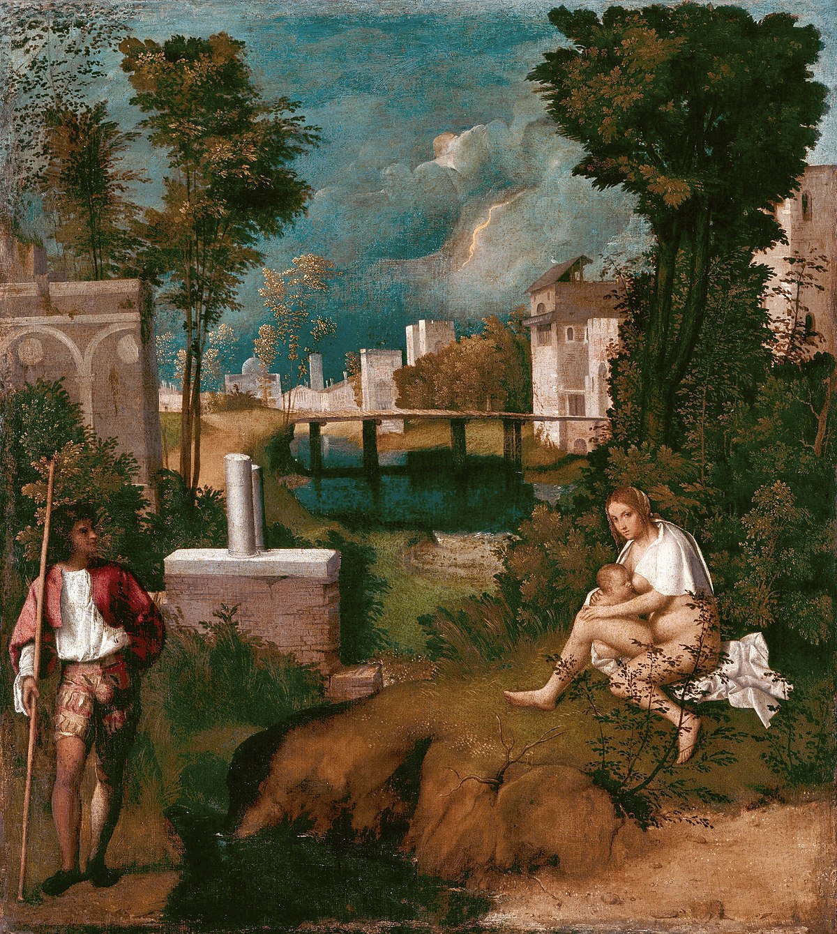 La Tempesta di Giorgione, forse il capolavoro più famoso delle Gallerie dell'Accademia
