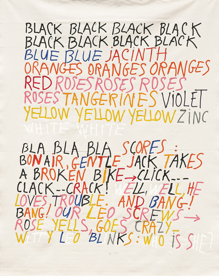 Jean Dupuy, Who is she (1981; acrilico su tela, 195 x 155 cm)
