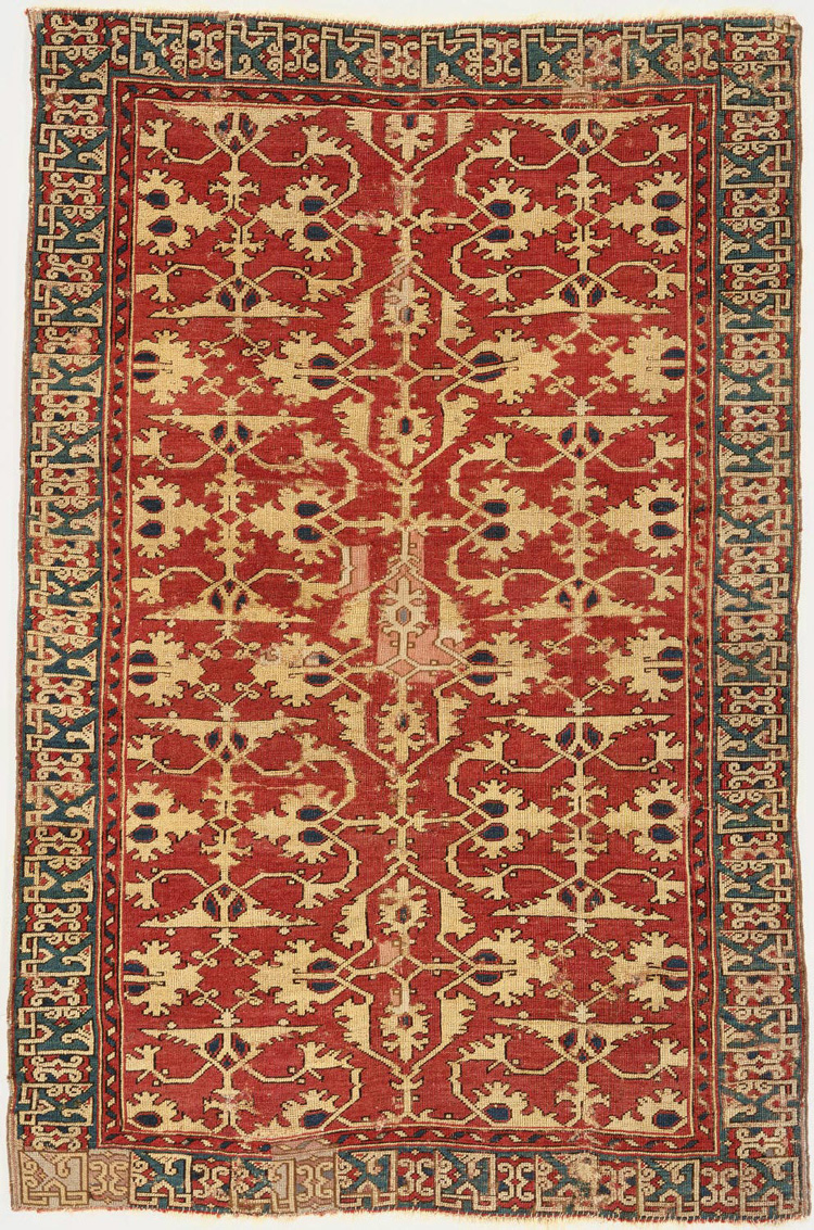 Tappeto Lotto, proveniente dall'Anatolia (XVI secolo; lana, 162 x 109 cm; Filadelfia, Philadelphia Museum of Art)
