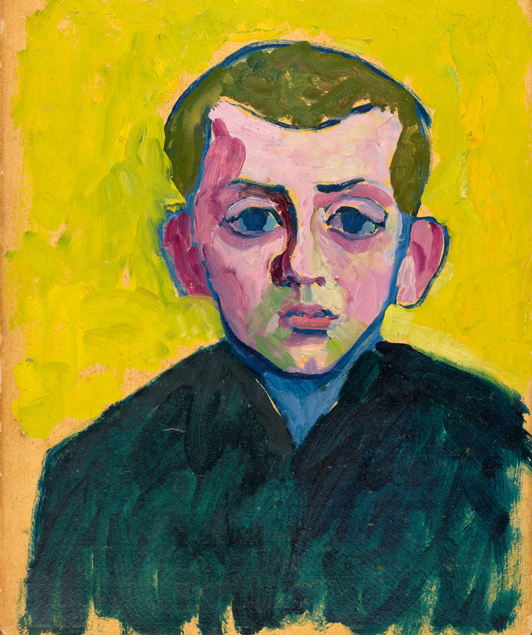 Gabriele Münter, Knabenkopf (Willi Blab) (1908; cartoncino, 39,8 x 33,1 cm; Monaco di Baviera, Gabriele Münter-und Johannes Eichner-Stiftung) © VG Bild-Kunst, Bonn 2018. Ph. Credit Simone Gänsheimer, Ernst Jank, Städtische Galerie im Lenbachhaus und Kunstbau München
 Gabriele Münter, Knabenkopf (Willi Blab) (1908; cartoncino, 39,8 x 33,1 cm; Monaco di Baviera, Gabriele Münter-und Johannes Eichner-Stiftung) © VG Bild-Kunst, Bonn 2018. Ph. Credit Simone Gänsheimer, Ernst Jank, Städtische Galerie im Lenbachhaus und Kunstbau München