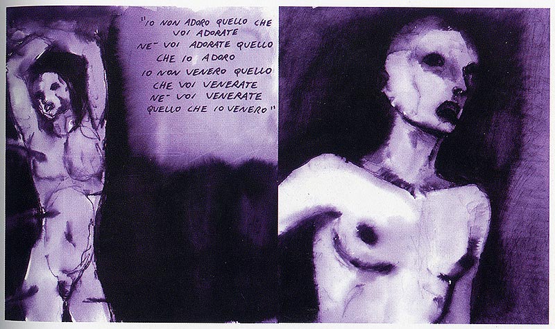 Andrea Chiesi, L'Apocalisse di Giovanni III (1998; inchiostro su carta, taccuino di 36 pagine, 24 x 21 cm)
