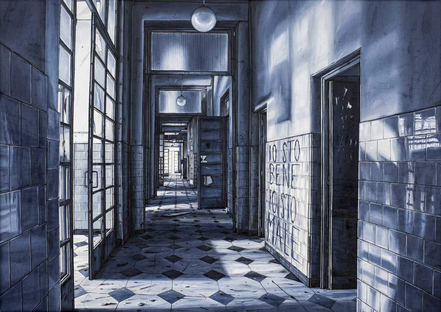 Andrea Chiesi, Karma 32 (2016; olio su lino, 50 x 70 cm)
