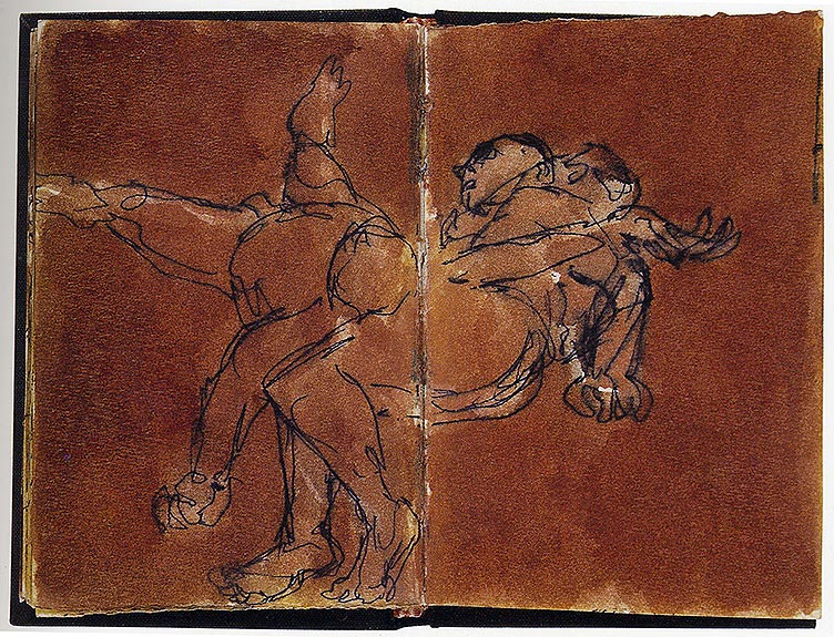 Andrea Chiesi, Ogni cosa rimane nella mente di dio (1995; inchiostro su carta, taccuino di 36 pagine, 16 x 11 cm)
