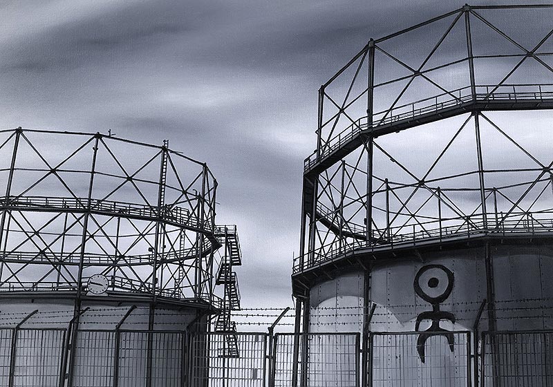 Andrea Chiesi, Ucronie 26 (2013; olio su lino, 35 x 50 cm)
