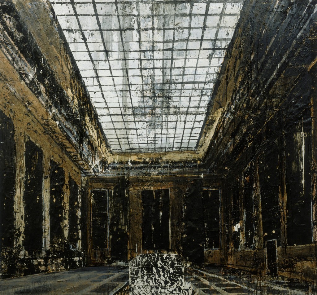 Anselm Kiefer, Interior (Innerraum) (1981; olio, acrilico e carta su tela, 287,5 x 311 cm; Amsterdam, Stedelijk Museum)
