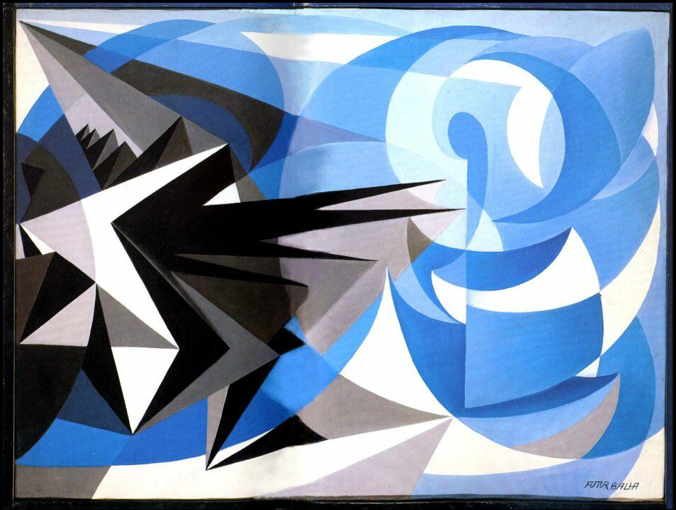 Giacomo Balla, Pessimismo e ottimismo n. 4 (1923; olio su tavola, 28 x 40 cm; Collezione privata)
