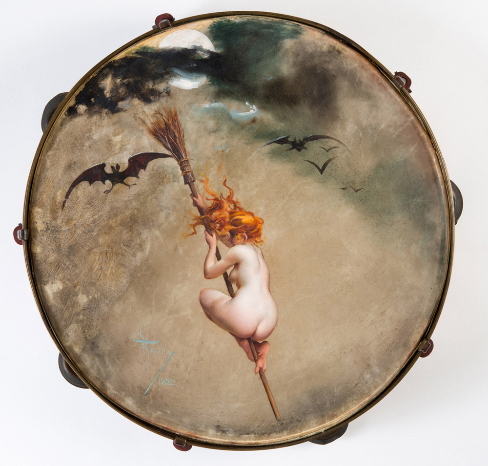 Luis Ricardo Falero, La Sorcière (1882; olio su pergamena, diametro 29 cm; Collezione privata, courtesy Galerie Talabardon)
