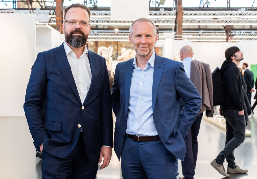 Art Düsseldorf 2018, Walter Gehlen (Direttore e fondatore di Art Düsseldorf), Felix Kra?mer (Direttore del museo Kunstpalast, Du?sseldorf). Ph. Credit Felix Hild
 Art Düsseldorf 2018, Walter Gehlen (Direttore e fondatore di Art Düsseldorf), Felix Kra?mer (Direttore del museo Kunstpalast, Du?sseldorf). Ph. Credit Felix Hild