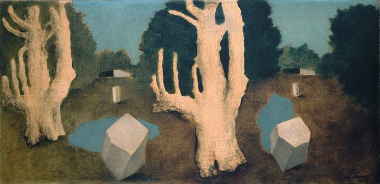 Josef &Scaron;íma, Double Paysage, tempête électrique (1928; olio su tela, 67 x 137 cm; Parigi, Centre Pompidou, Musée National d'art moderne)
