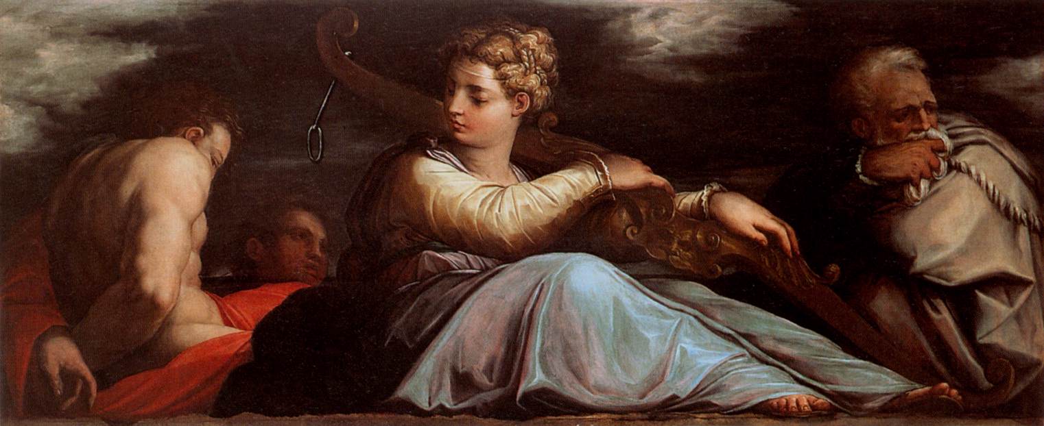 Giorgio Vasari, Allegoria della Pazienza (1542; olio su tavola, 77 x 184 cm; Venezia, Gallerie dell'Accademia)
