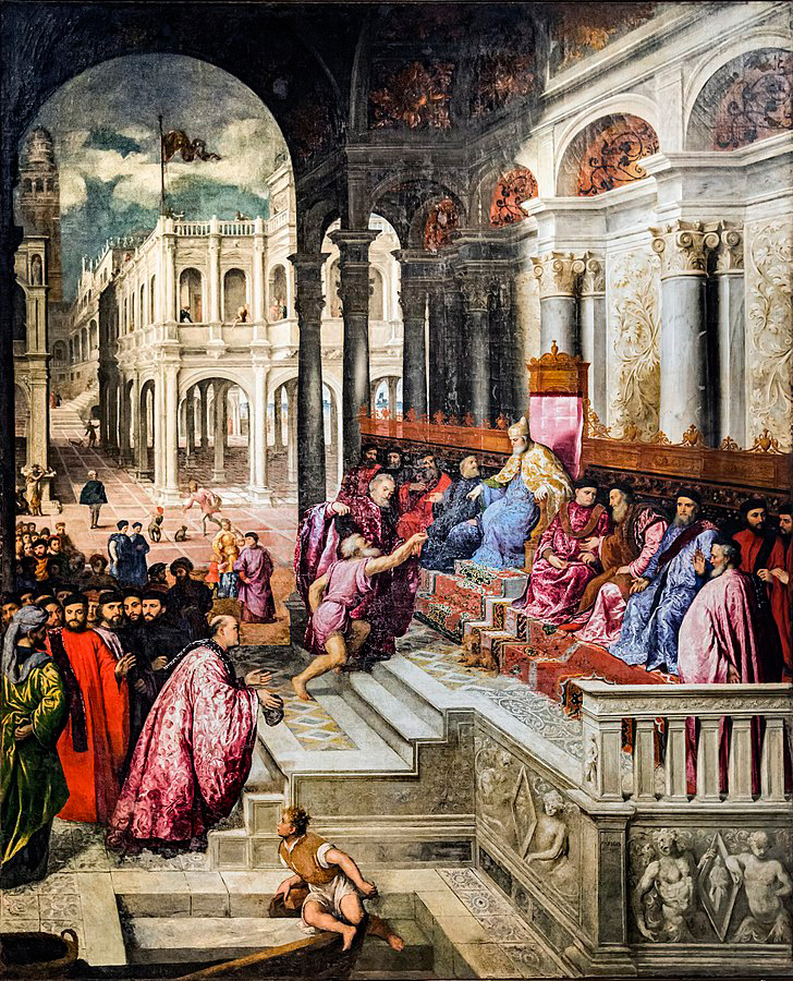 Paris Bordon, Consegna dell'anello al doge (1533-1535; olio su tela, 370 x 300 cm; Venezia, Gallerie dell'Accademia)
