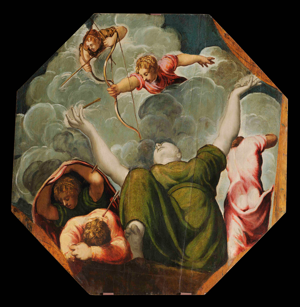 Tintoretto, Strage dei figli di Niobe (1542 circa; olio su tavola, 127 x 124 cm; Modena, Gallerie Estensi)
