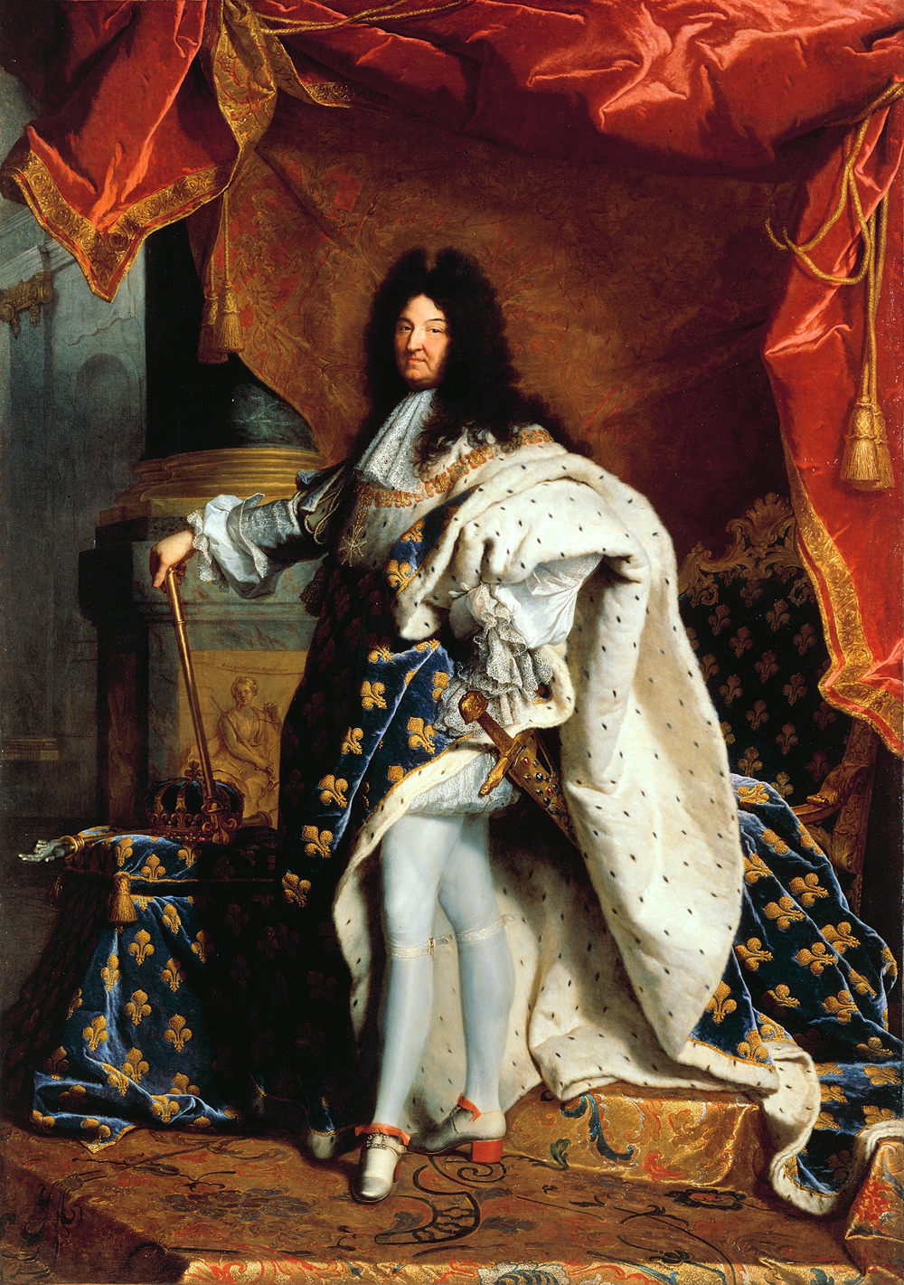 Hyacinthe Rigaud, Ritratto di Luigi XIV (1701; olio su tela, 277 x 194 cm; Parigi, Louvre)
