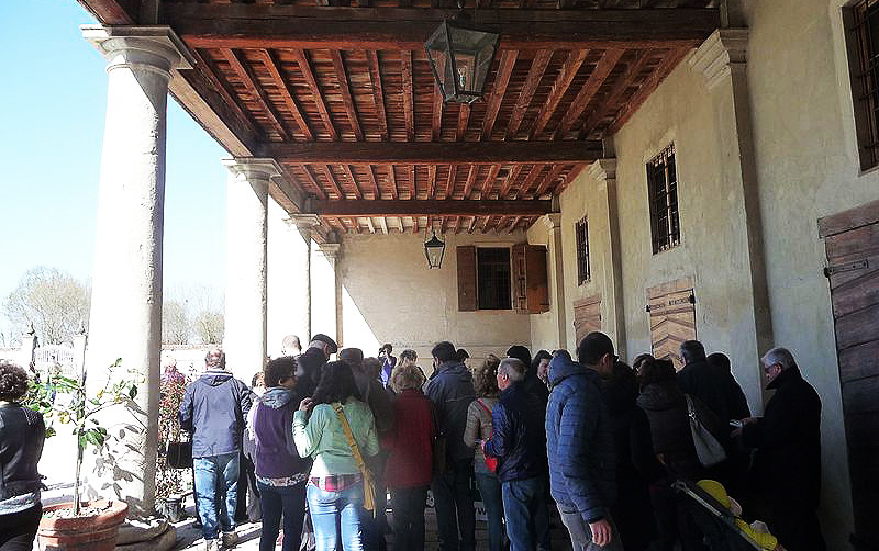 Una visita guidata durante le Giornate FAI di Primavera 2017 presso la Villa Saraceno a Finale di Agugliaro (Vicenza)