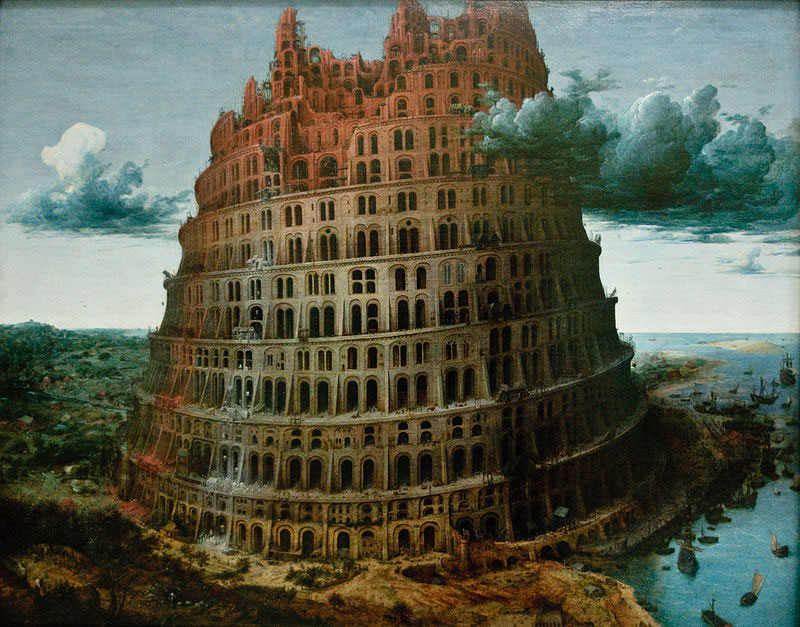Pieter Bruegel il Vecchio, Torre di Babele (1563 circa; olio su tavola, 60 x 74,5 cm; Rotterdam, Museum Boijmans Van Beuningen)
 Pieter Bruegel il Vecchio, Torre di Babele (1563 circa; olio su tavola, 60 x 74,5 cm; Rotterdam, Museum Boijmans Van Beuningen)