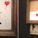 Sorprendente Banksy: una sua opera viene venduta in asta per 1 milione di euro e poi si autodistrugge