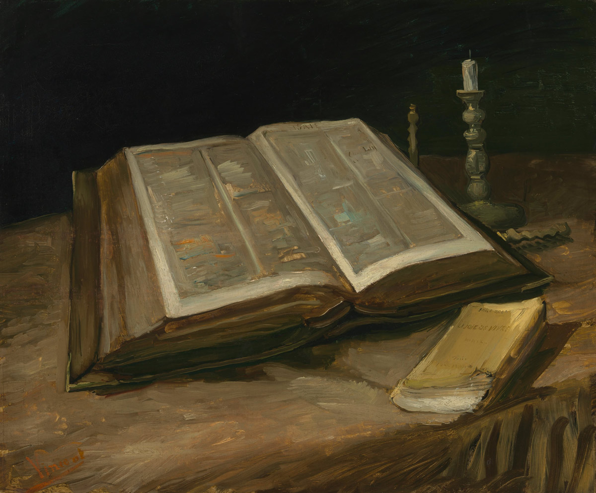Vincent van Gogh, Natura morta con Bibbia (ottobre 1885; olio su tela, 65,7 x 78,5 cm; Amsterdam, Van Gogh Museum)
