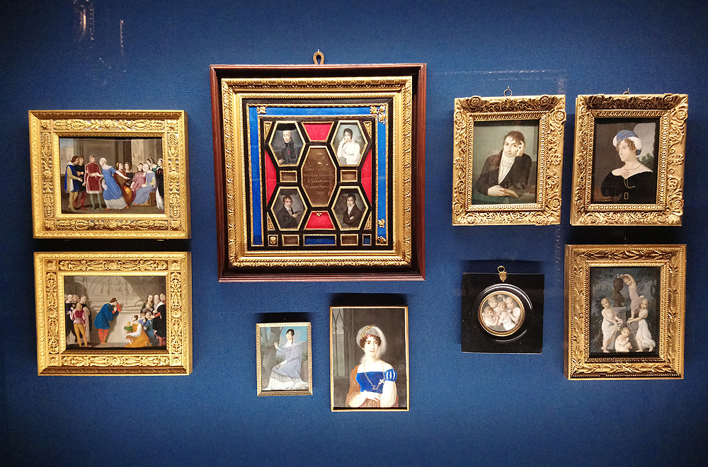 Alcune delle opere di Giovanni Battista Gigola in mostra
