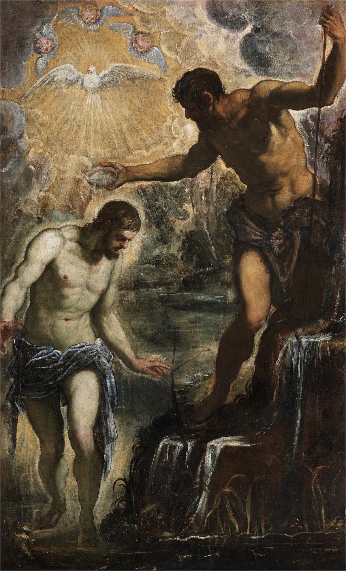Tintoretto, Battesimo di Cristo (1580 circa; olio su tela, 283 x 162 cm; Venezia, chiesa di San Silvestro)
