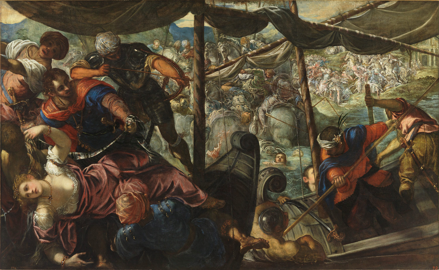 Tintoretto, Ratto di Elena (1576–1577 circa; olio su tela, 186 x 307 cm; Madrid, Museo Nacional del Prado)
