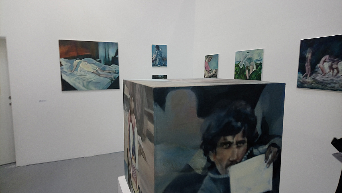 Lo stand di Prometeogallery con le opere di Iva Lulashi
