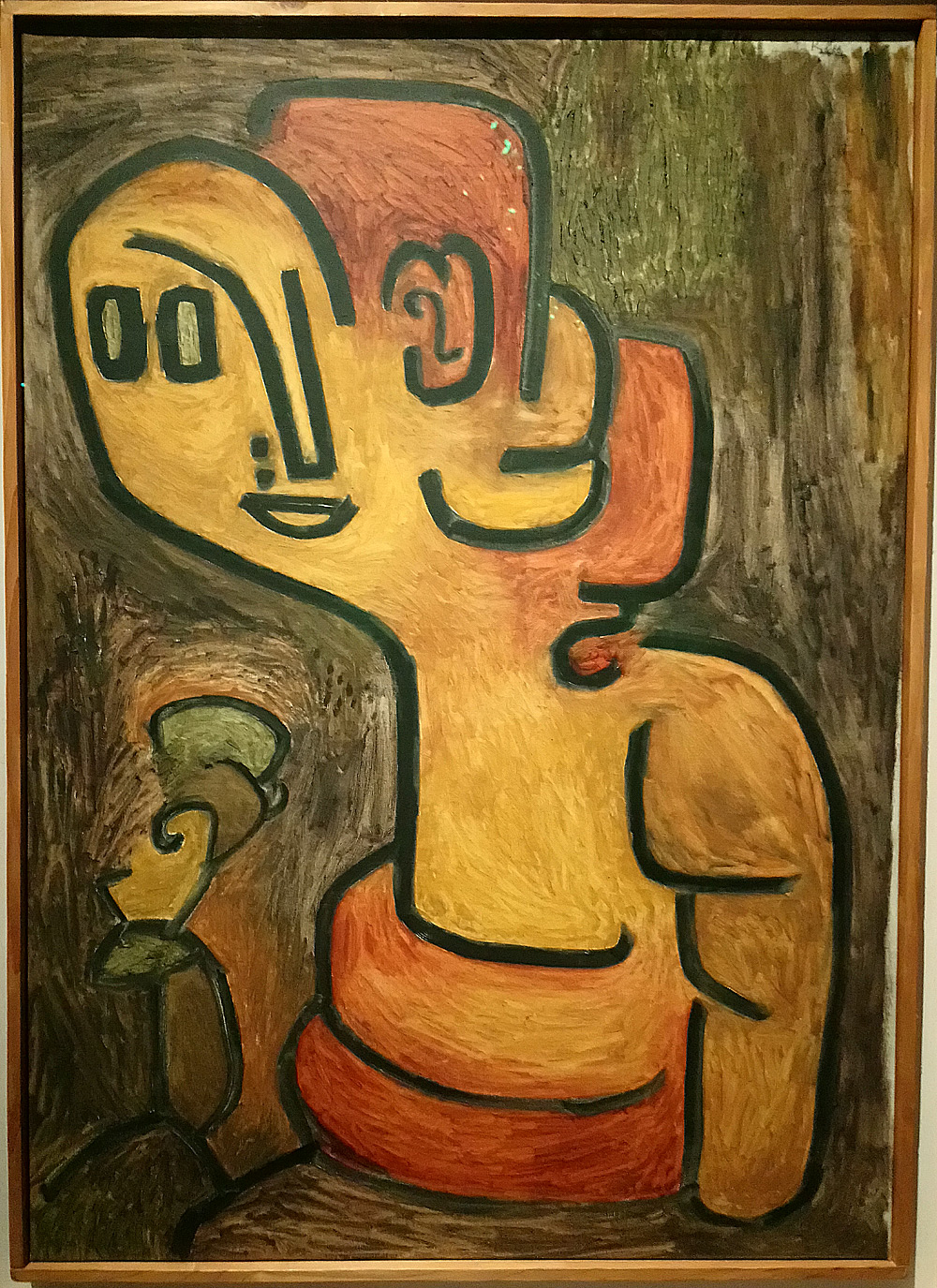 Paul Klee, Brustbild Gaia, Ritratto a mezzobusto di Gaia (1939; olio su imprimitura a olio su cotone, 97 × 69 cm Svizzera, Collezione privata, in deposito permanente al Zentrum Paul Klee, Berna)
