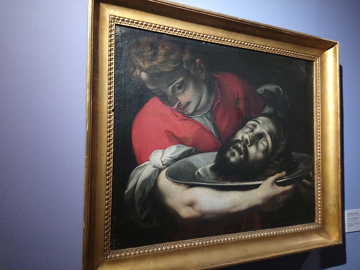 Simone Barabino, Testa del Battista (1615-1620 circa; olio su tela, 63,5 x 77 cm; Genova, Musei di Strada Nuova, Palazzo Bianco)
