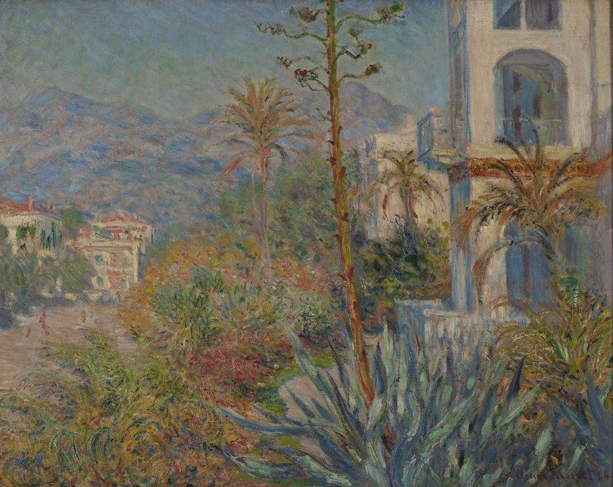 Claude Monet, Ville a Bordighera (1884; olio su tela, 73 x 91 cm; Santa Barbara, Santa Barbara Museum of Art Museum)
