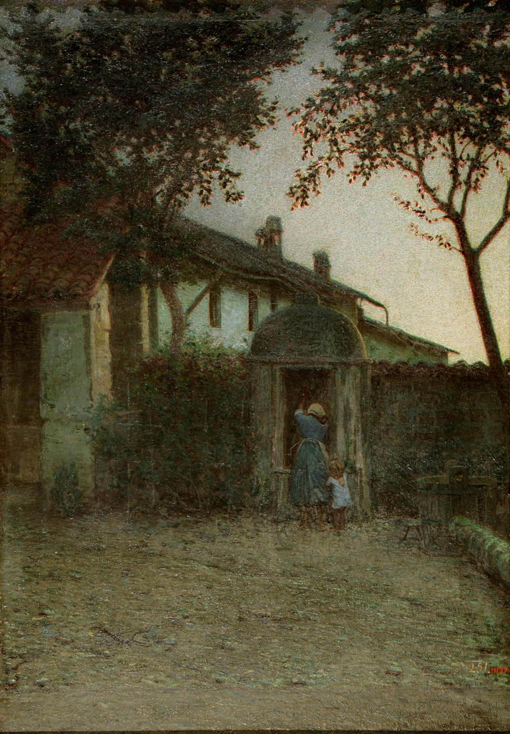 Angelo Morbelli, Alba (1891; olio su tela, 79 x 55 cm; Barcellona, MNAC - Museu Nacional d'Art de Catalunya)
