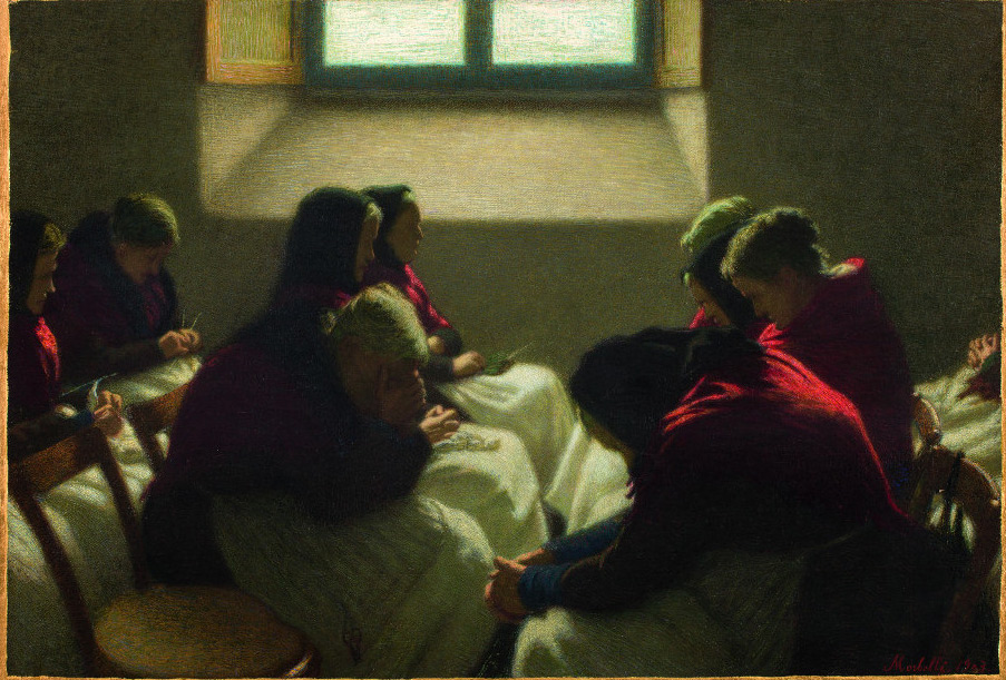 Angelo Morbelli, La sedia vuota (1903; olio su tela, 61 x 87,5 cm; Collezione privata)
