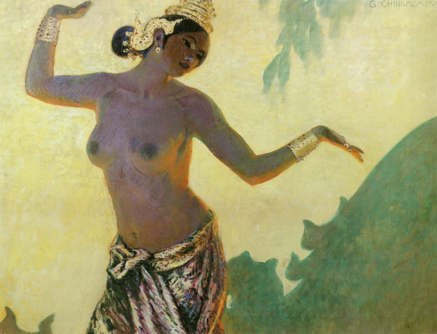 Galileo Chini, Danzatrice Monn (1914; olio su tela, 94 x 123 cm; Collezione privata)

