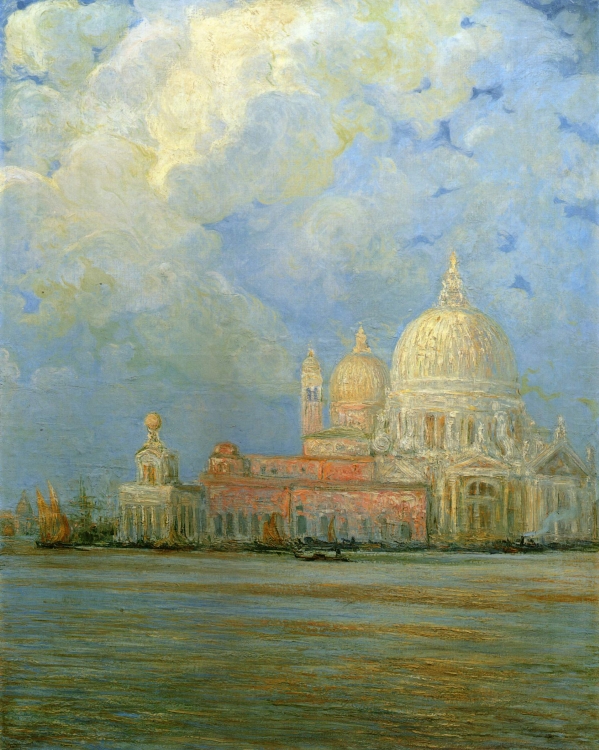 Galileo Chini, Venezia. Chiesa della Salute e punta della dogana (1904; olio su tela, 123 x 99 cm; Collezione privata)
