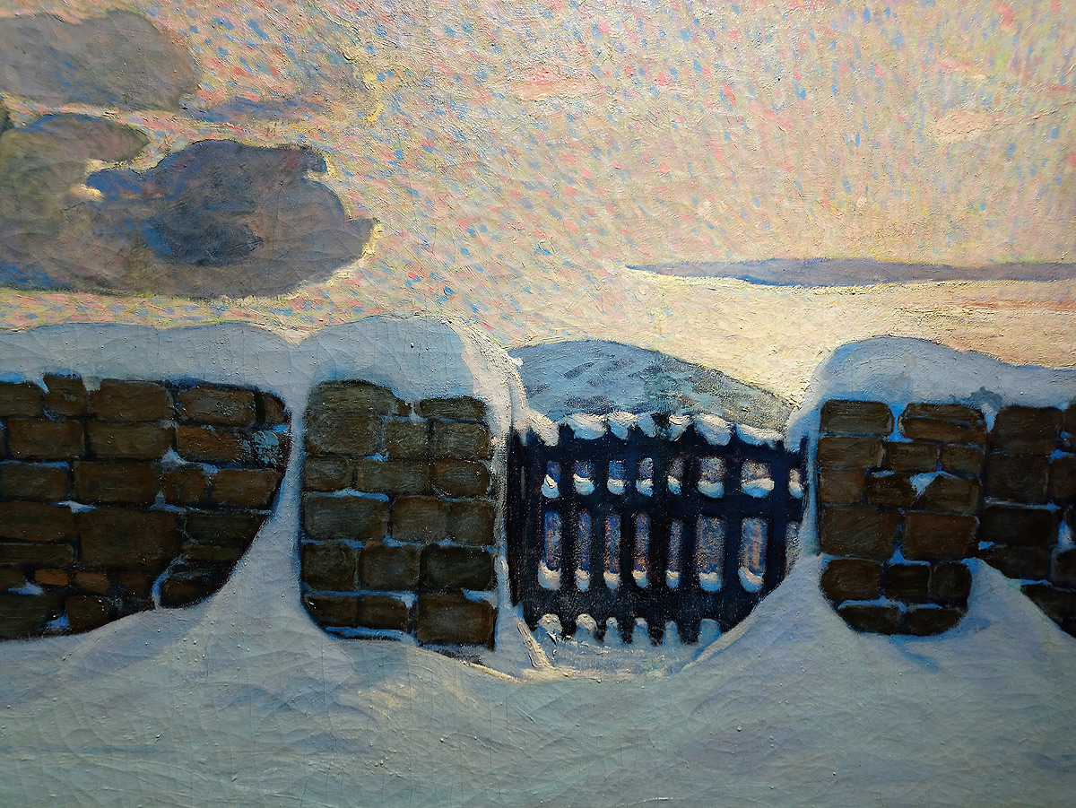 Galileo Chini, Il voto ai dimenticati della terra (1916; olio su tela, 100 x 180 cm; Livorno, 800/900 Artstudio)
