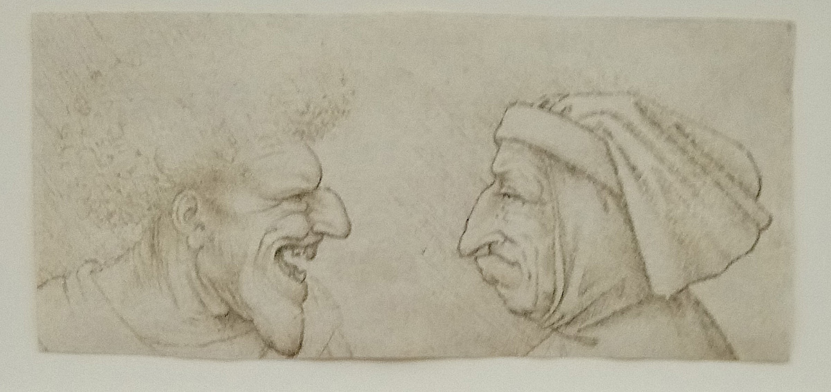 Francesco Melzi, Coppia di teste grottesche (Los Angeles, University of California)
