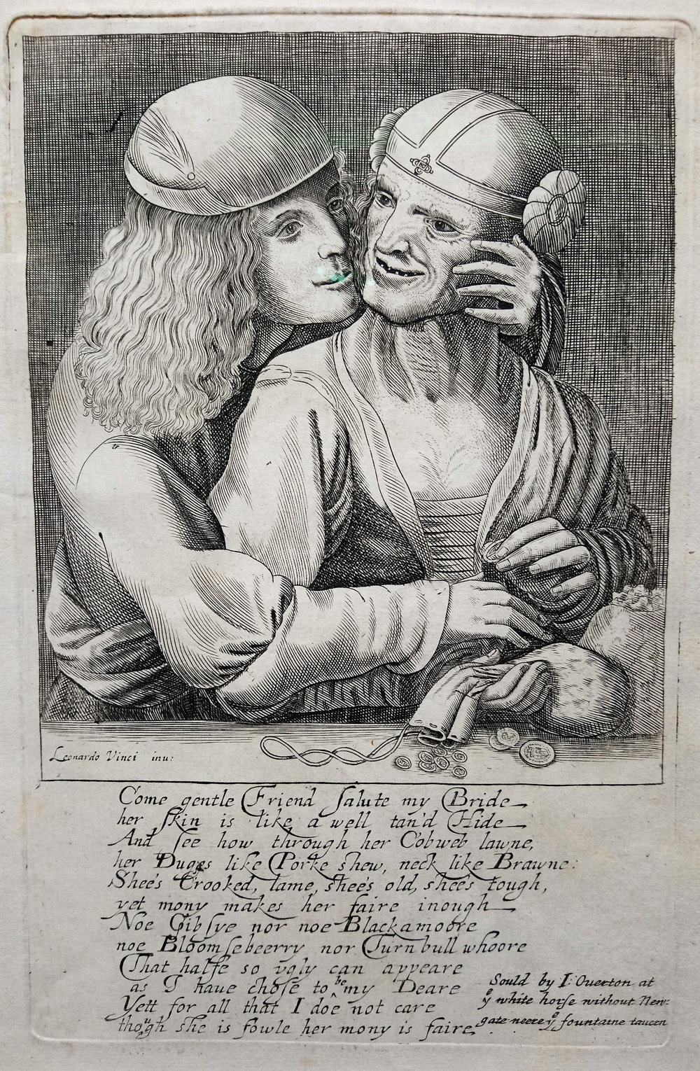 John Overton da Leonardo, Coppia mal assortita (incisione; Los Angeles, University of California)
