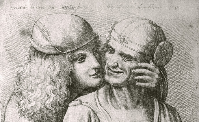Teste Grottesche E Moti Dell Animo Leonardo Da Vinci Disegnato Da Wenceslaus Hollar Alla Fondazione Pedretti